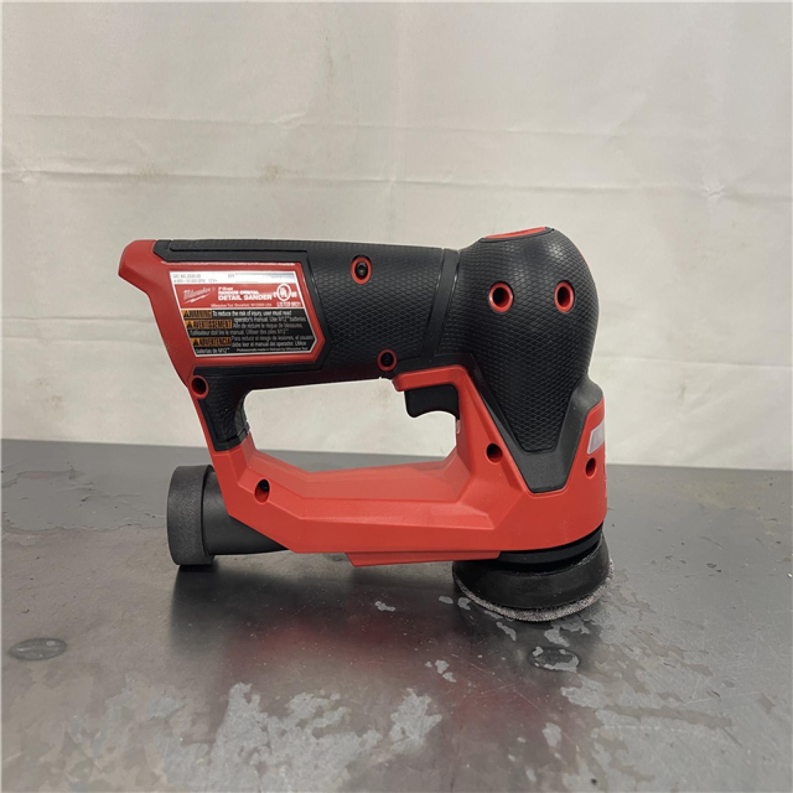 AS-IS- M12 FUEL 12V Lithium-Ion Brushless Cordless 3 in. Random Orbital Detail Sander