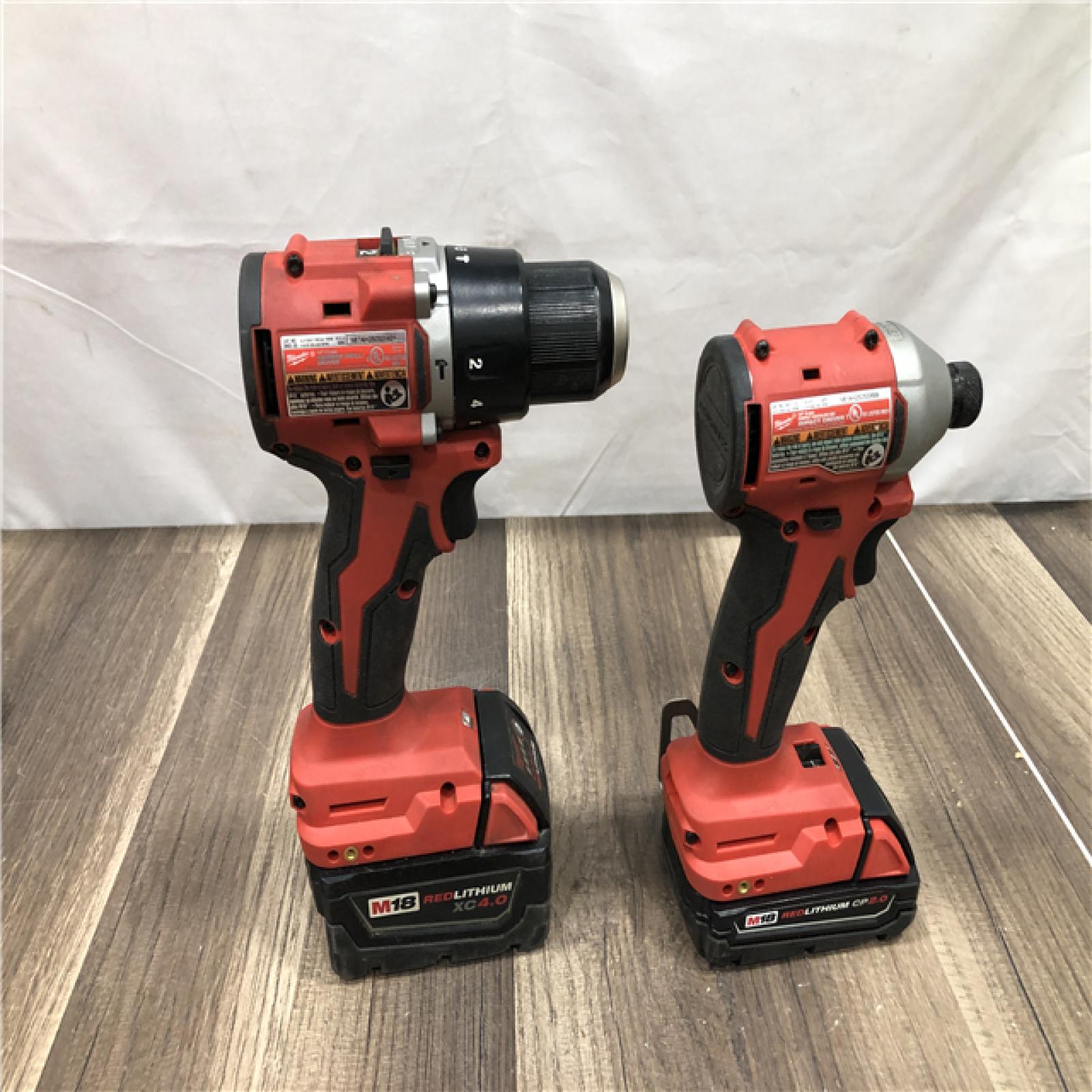 AS-IS Milwaukee 18-Volt Lithium-Ion Brushless Cordless Compact Hammer Drill/Impact Combo Kit