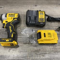 AS-IS DEWALT Atomic 20V Max Lithium-Ion Brushless Cordless Compact 1/4 in. Impact Driver Kit