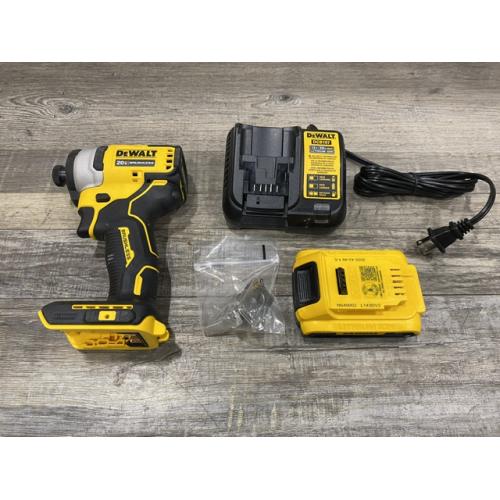 AS-IS DEWALT Atomic 20V Max Lithium-Ion Brushless Cordless Compact 1/4 in. Impact Driver Kit