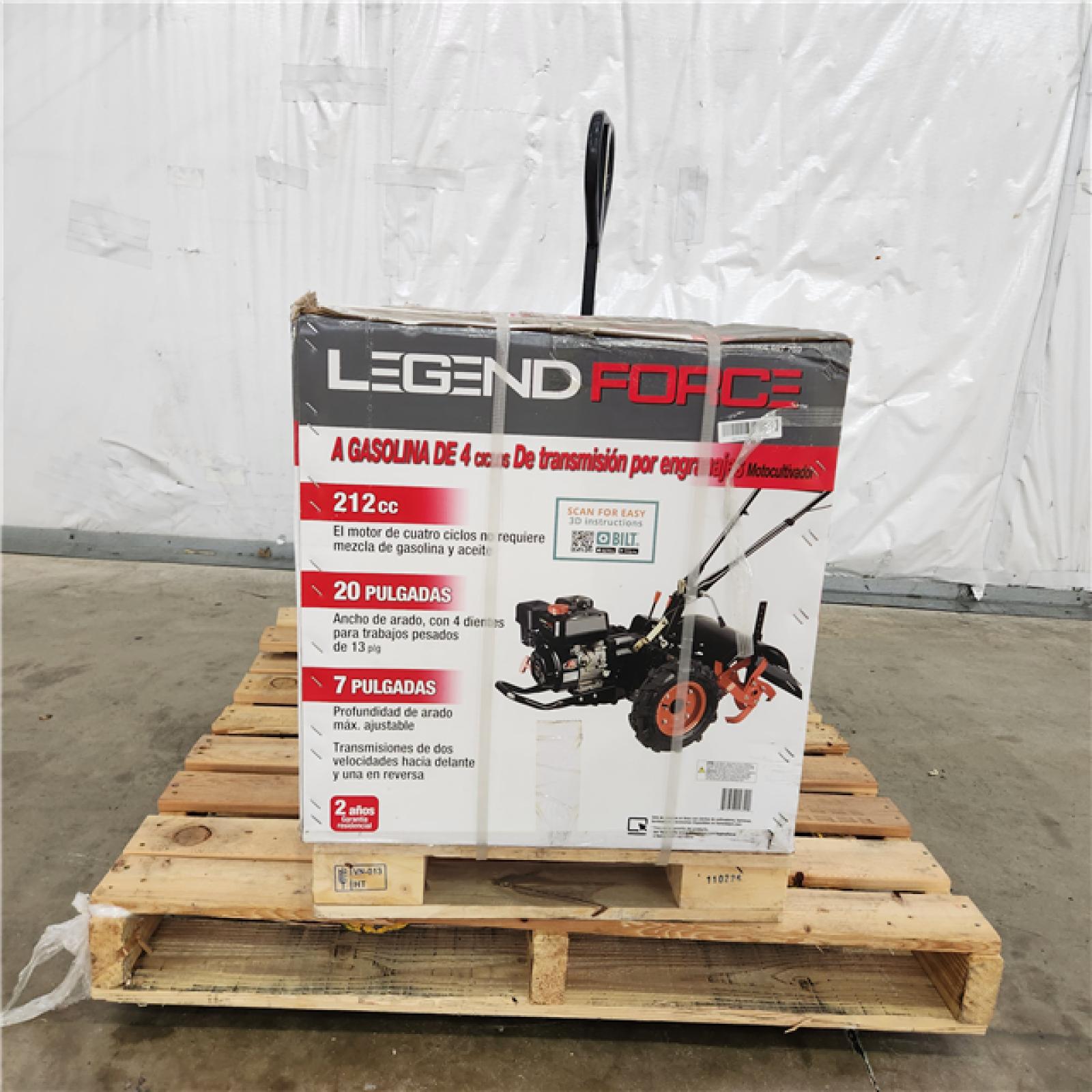 Houston Location - AS-IS LEGEND FORCE 4CYCLE GAS GEAR DRIVE TILLER