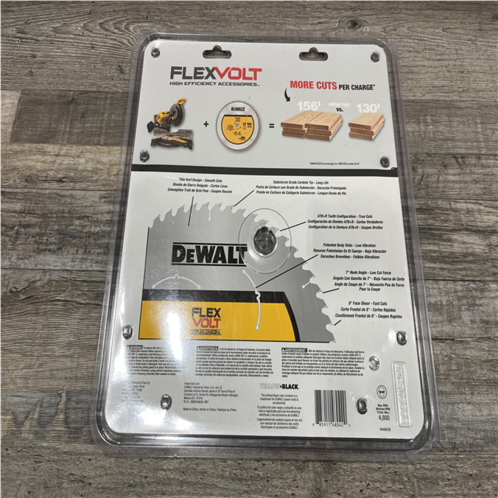 NEW - DEWALT FLEXVOLT 12 in. 60-Teeth Carbide-Tipped Miter Saw Blade