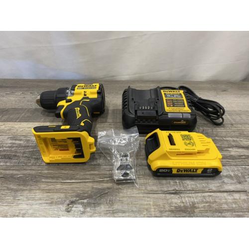 AS-IS DEWALT Atomic 20V Lithium-Ion Cordless Compact 1/2 in. Drill/Driver Kit