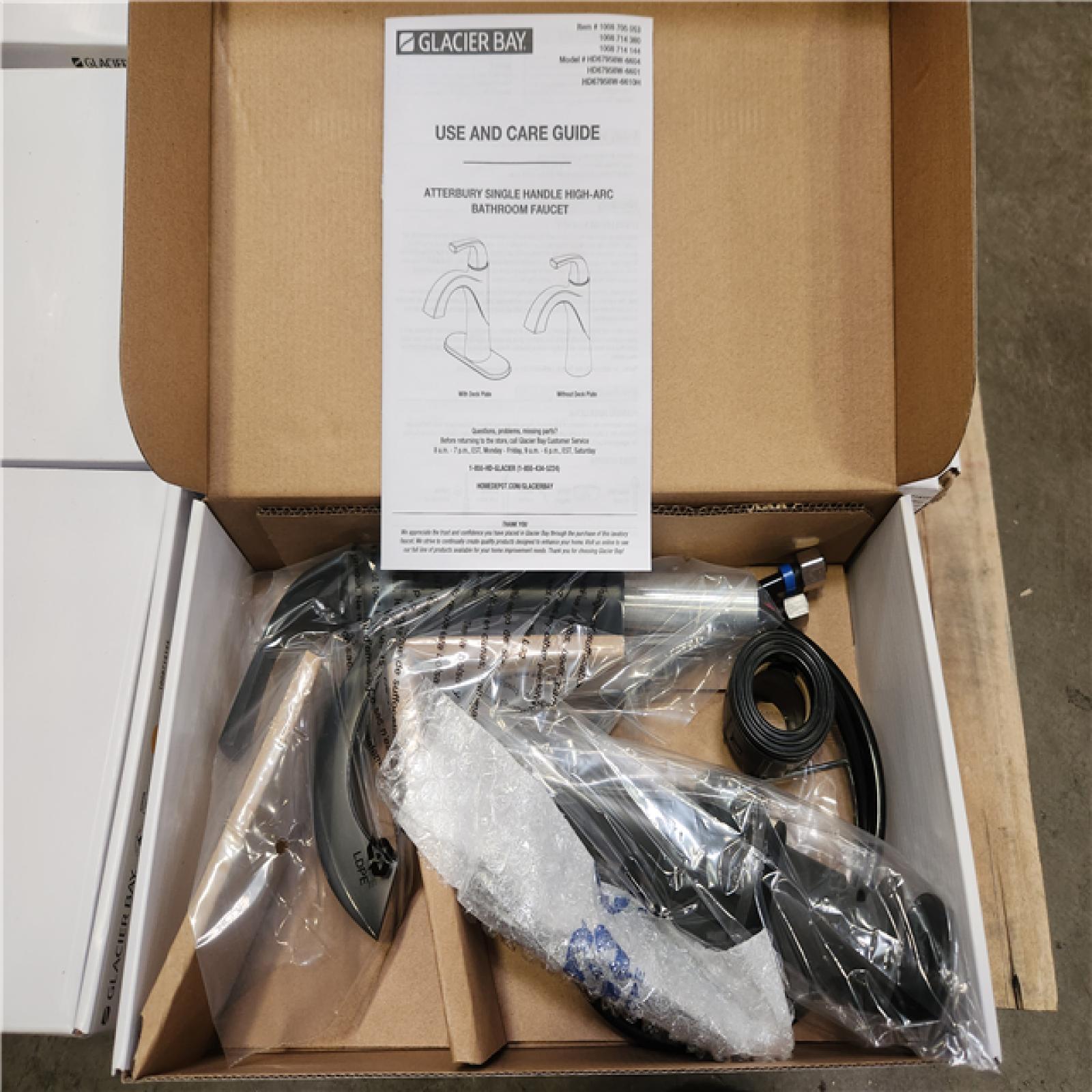 Phoenix NEW Glacier Bay Atterbury Single Hole Single-Handle High-Arc Bathroom Faucet in Matte Black Pallet (36-Faucet) RV: $3 924