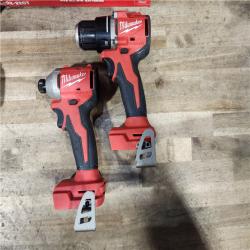 HOUSTON LOCATION - AS-IS Milwaukee M18 18V Lithium-Ion Brushless Cordless Compact Drill/Impact Combo Kit (2-Tool) W/(2) 2.0 Ah Batteries  Charger & Bag