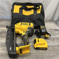 AS-IS DEWALT 20V MAX XR 16-Gauge Electric Cordless Angled Finishing Nailer Kit