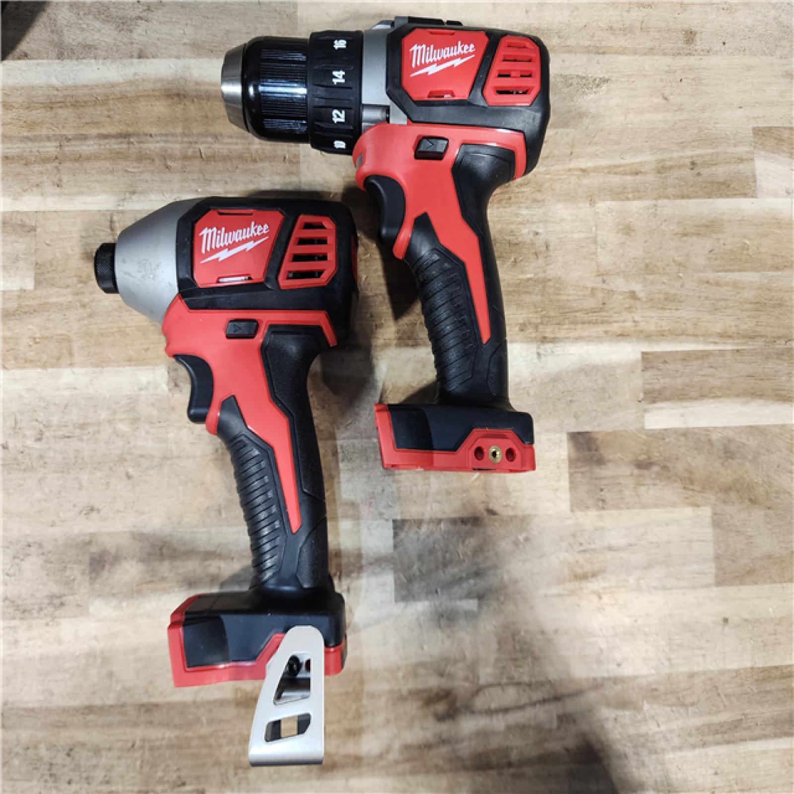 HOUSTON LOCATION - AS-IS Milwaukee 18V Lithium-Ion Cordless Drill Driver/Impact Driver Combo Kit