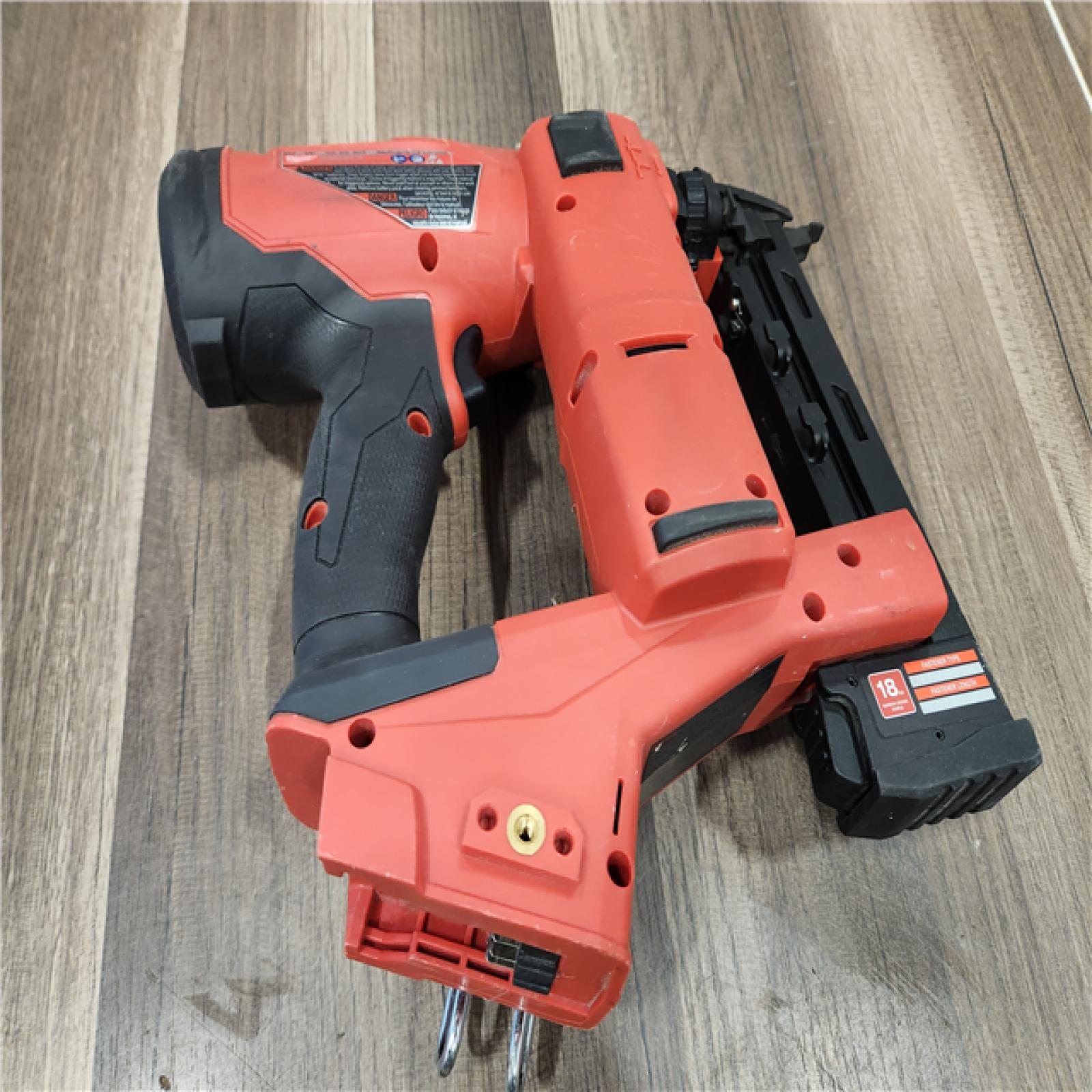 AS-IS MILWAUKEE FUEL 18-Volt Lithium-Ion Brushless Cordless 18-Gauge 1/4 in. Narrow Crown Stapler (Tool-Only)