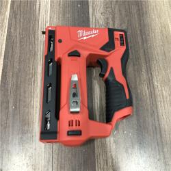 AS-IS Milwaukee 12-Volt Lithium-Ion Cordless 3/8 in. Crown Stapler (Tool-Only)
