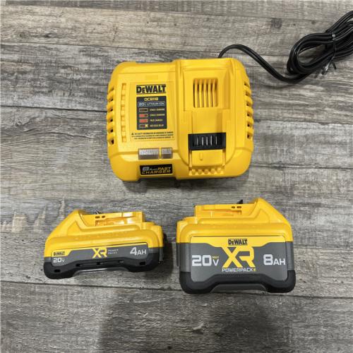 AS-IS DEWALT 20V XR Lithium-Ion Starter Pack with 8.0 Ah and 4.0 Ah Battery Packs and Charger