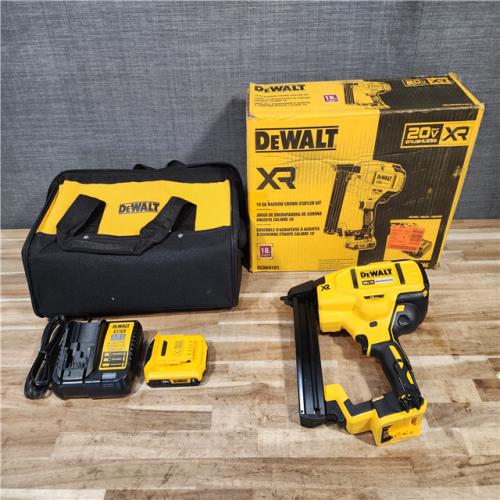 HOUSTON LOCATION - AS-IS DEWALT 20V MAX XR Lithium-Ion Cordless 18-Gauge Narrow Crown Stapler Kit