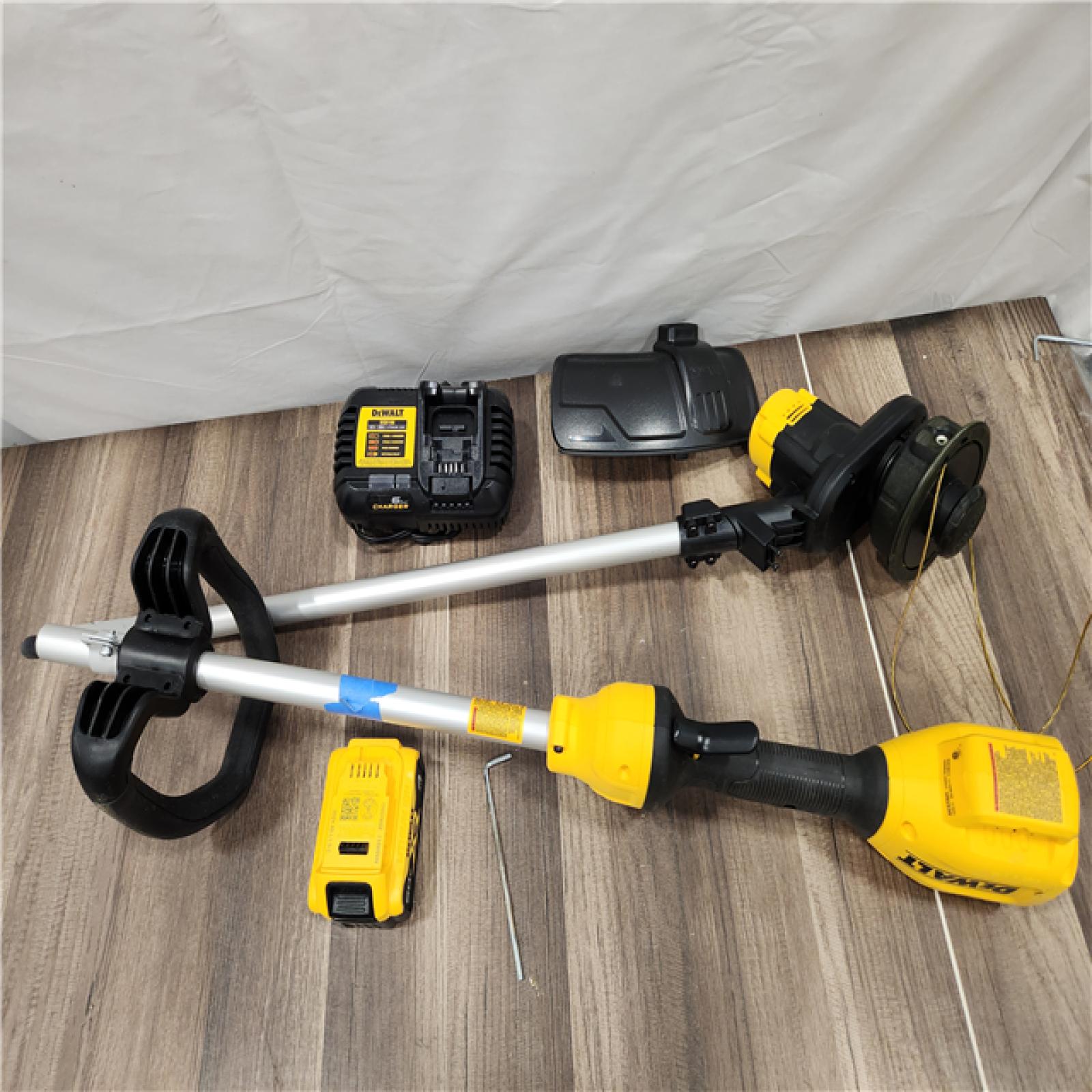 AS-IS DEWALT 20V MAX 13 in. Cordless Battery Powered String Trimmer Kit with (1) 4 Ah Battery & Charger