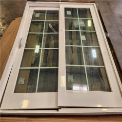 Phoenix MP Doors 72 in. x 80 in. Woodgrain Interior and Smooth White Exterior Left-Hand Composite Sliding Patio Door with 10-Lite GBG