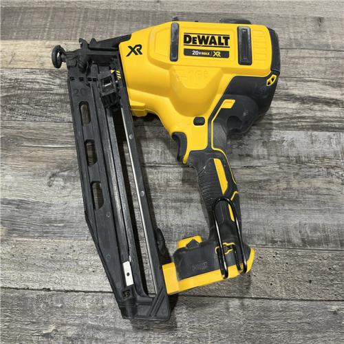 AS-IS DEWALT 20V MAX XR Lithium-Ion Electric Cordless 16-Gauge Angled Finishing Nailer (Tool Only)