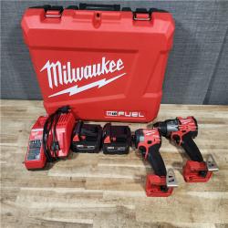 HOUSTON LOCATION - AS - IS Milwaukee FUEL 18V Lithium-Ion Brushless Cordless Hammer Drill and Impact Driver Combo Kit