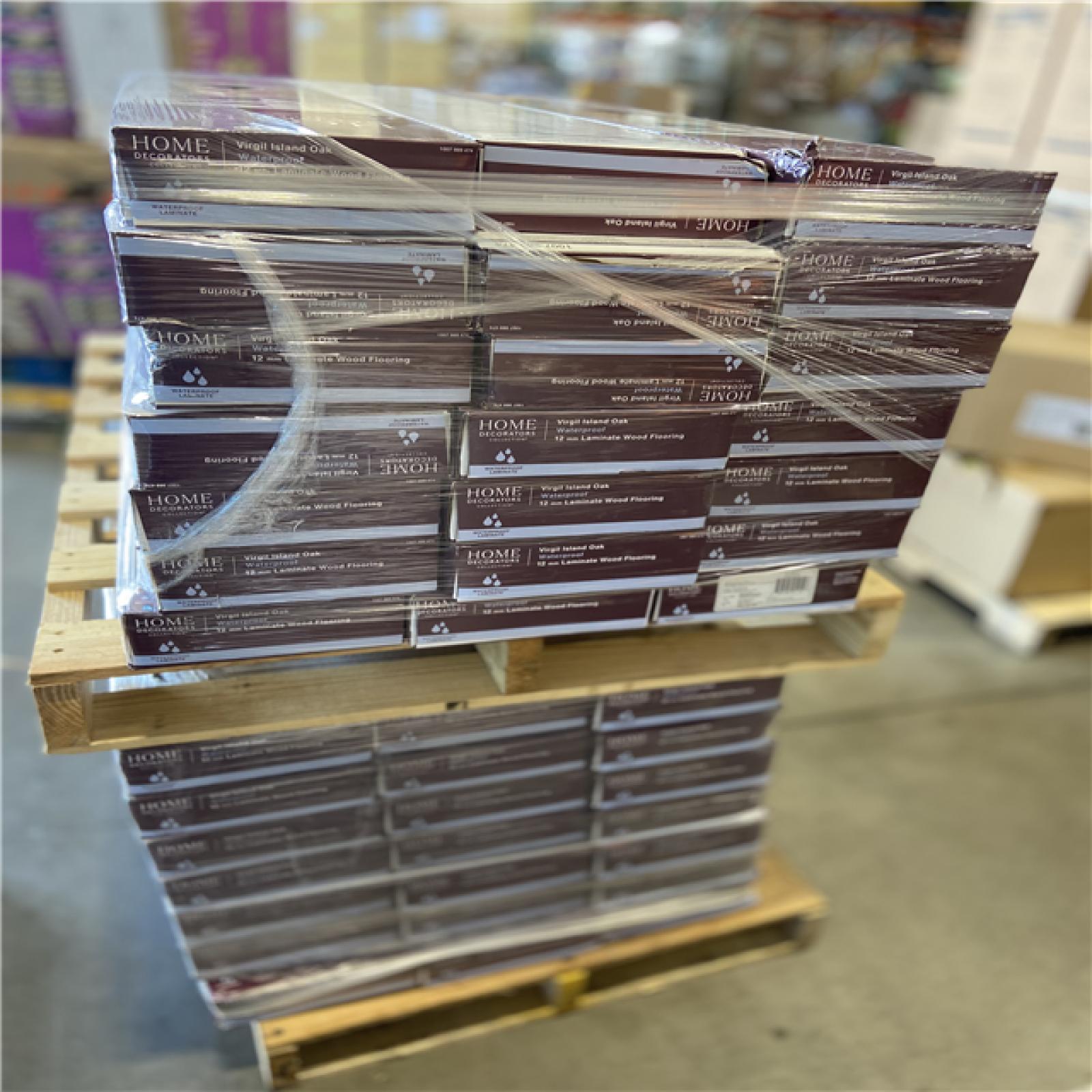 DALLAS LOCATION - Home Decorators Collection Virgil Island Oak 12 mm T x 8 in. W Waterproof Laminate Wood Flooring (15.9 sqft/case) (39 CASES)