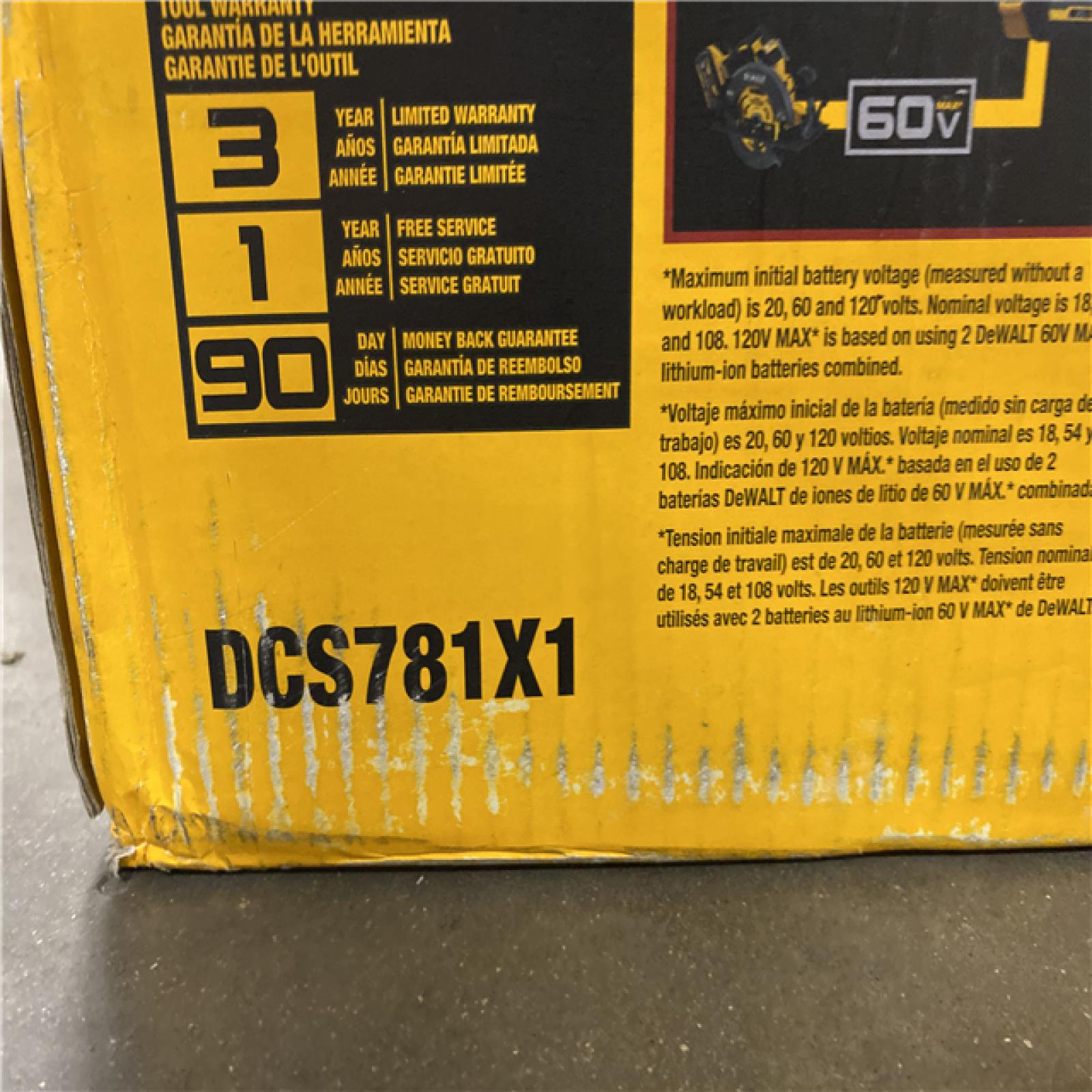 As-Is- DEWALT 60V Lithium-Ion 12 in. Cordless Sliding Miter Saw Kit with 9.0Ah Battery Pack