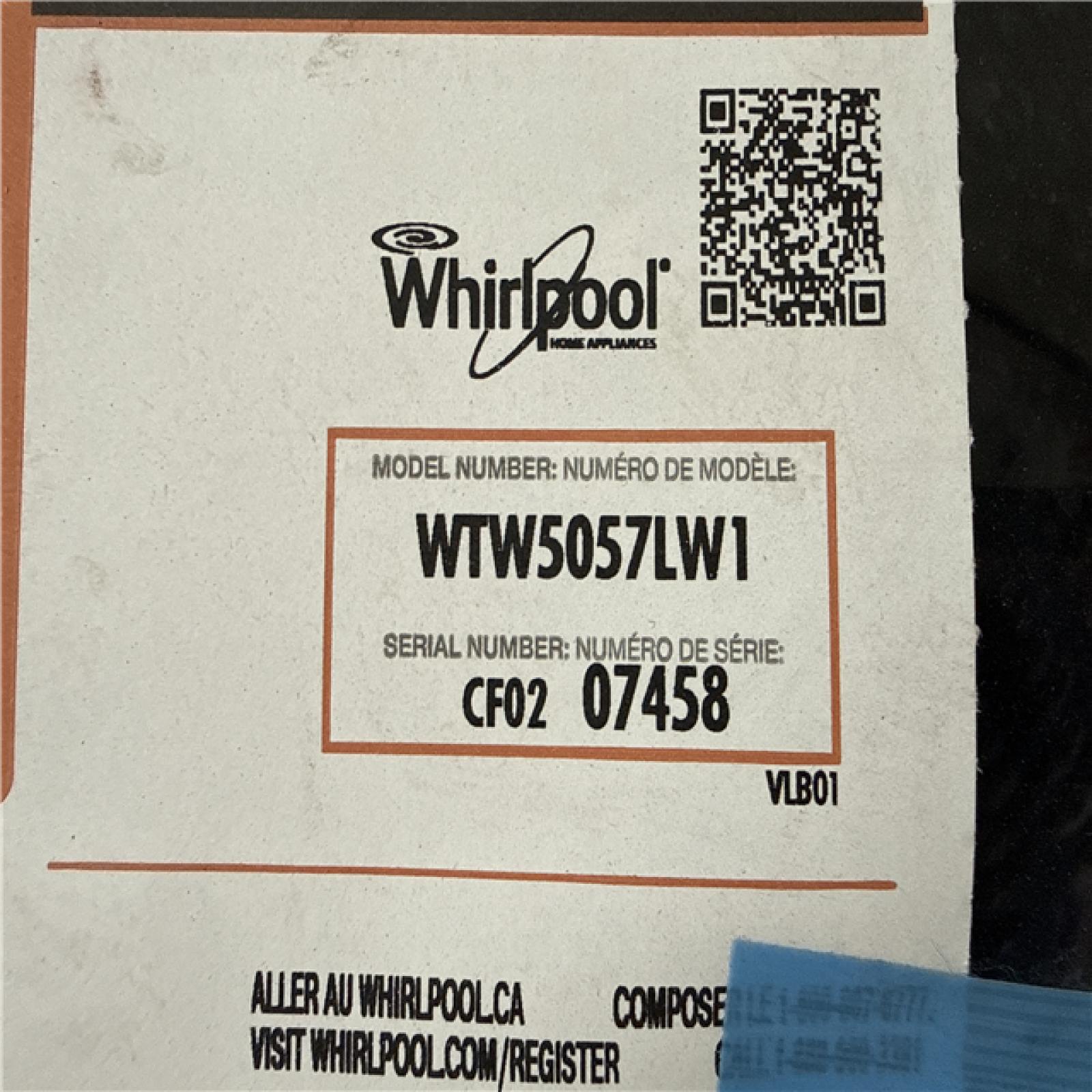 CALIFORNIA AS-IS WHIRPOOL WASHING MACHINE WTW5057LW1