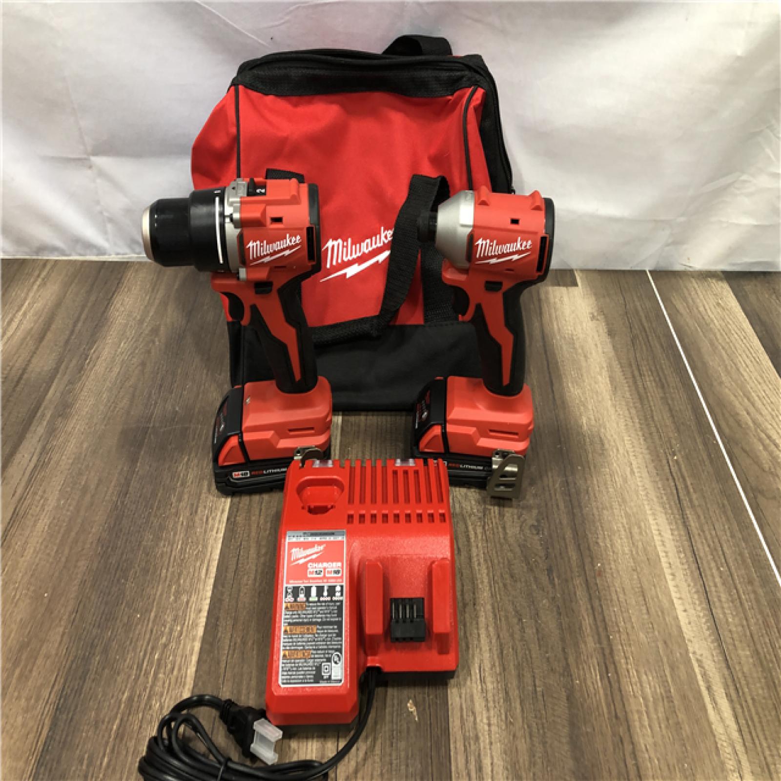 AS-IS Milwaukee 18V Lithium-Ion Brushless Cordless Compact Drill/Impact Combo Kit