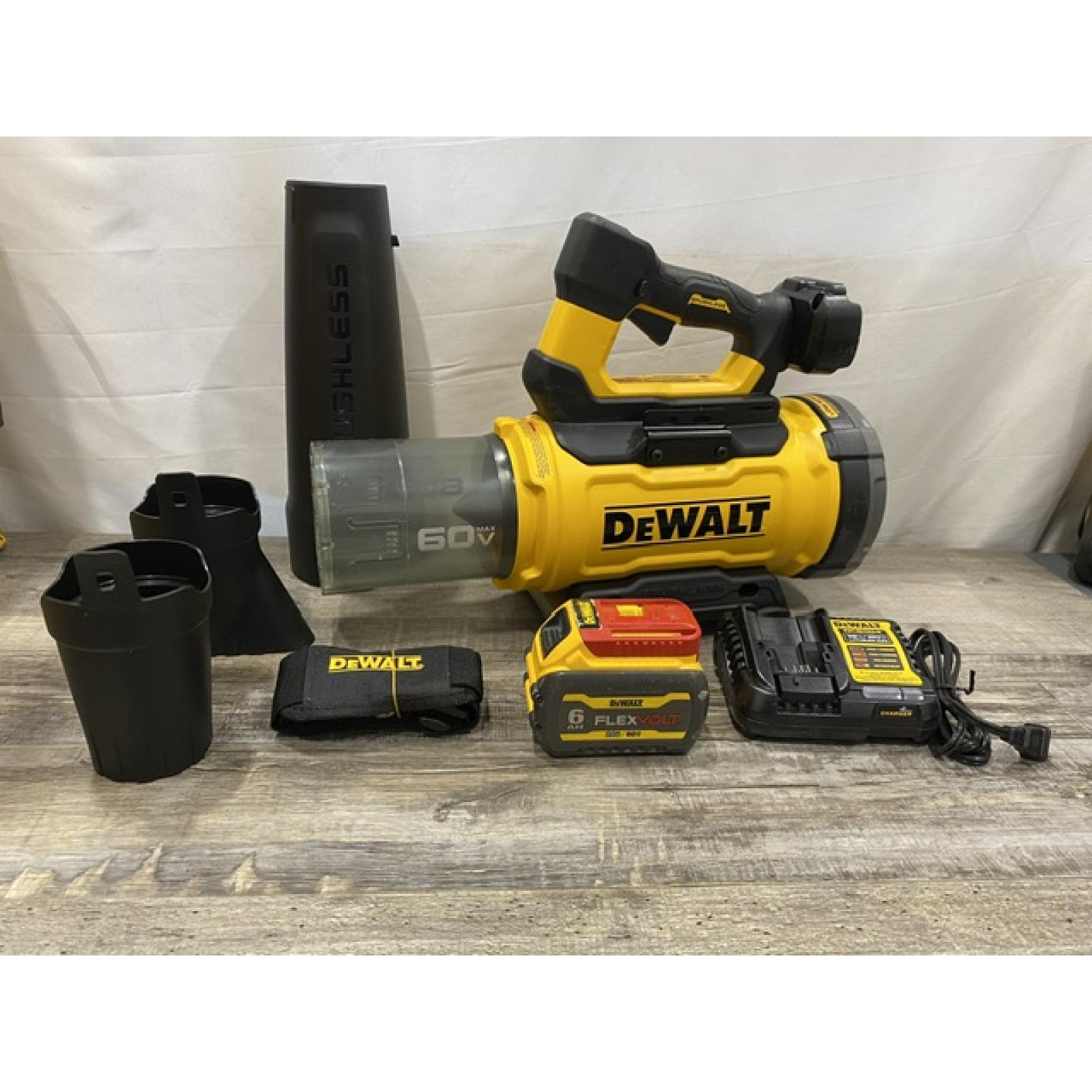AS-IS DEWALT FLEXVOLT 60V MAX 160 MPH 760 CFM Brushless Cordless Axial Blower Kit