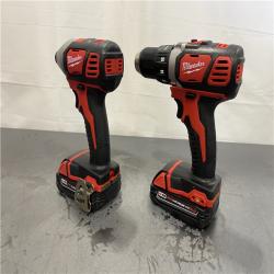 AS-IS - Milwaukee M18 18V Lithium-Ion Cordless Drill Driver/Impact Driver Combo Kit