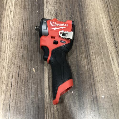 AS-IS  Milwaukee  FUEL 12V Lithium-Ion Brushless Cordless 3/8 in. Sub Compact Impact Wrench