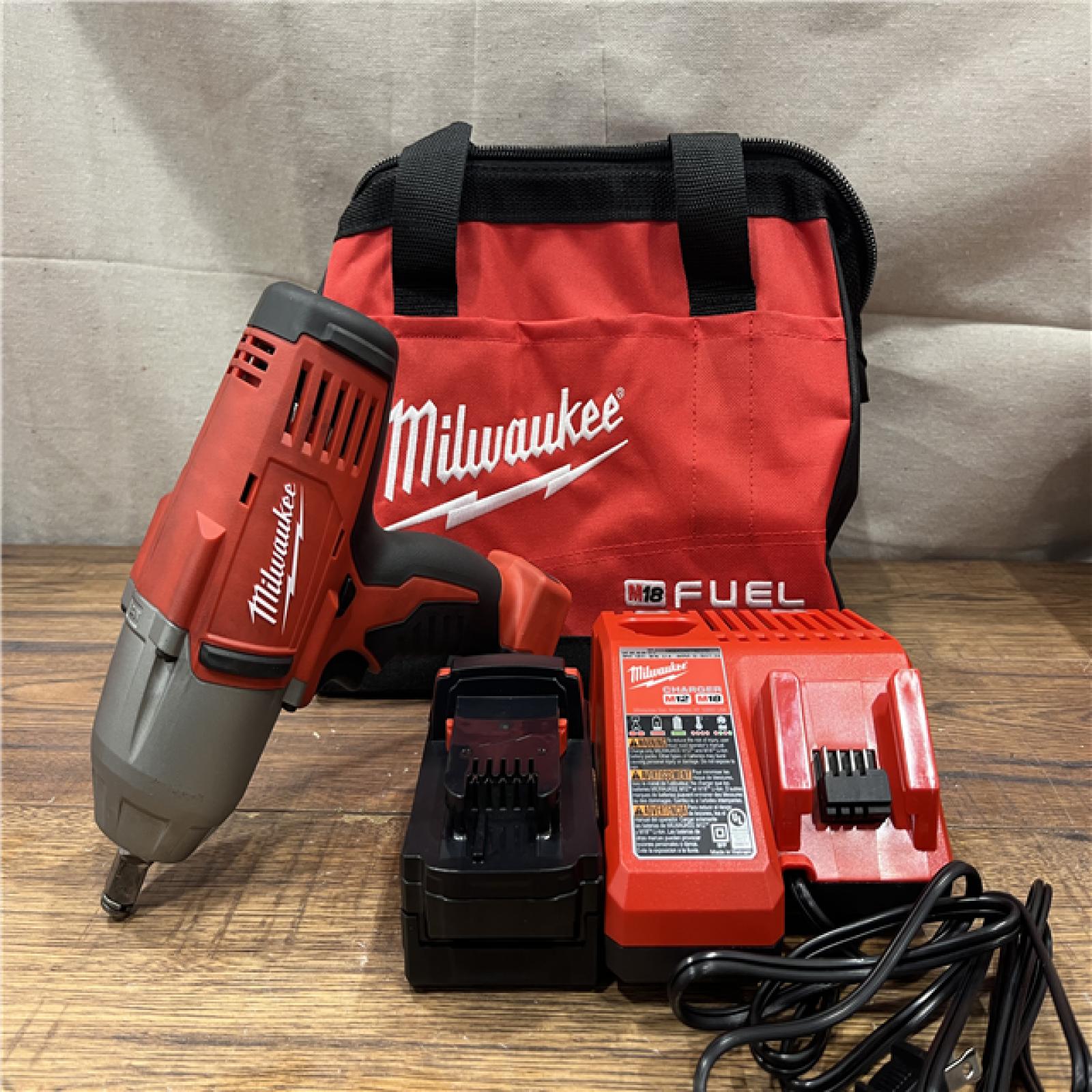 AS-IS Milwaukee M18 1/2 in. Cordless Brushless High Torque Impact Wrench Kit (Battery & Charger)