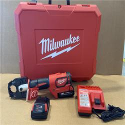 NEW! - Milwaukee  M18 18-Volt Lithium-Ion Cordless FORCE LOGIC 600 MCM Crimper Kit W/(2) 2.0Ah Batteries, Charger, Hard Case