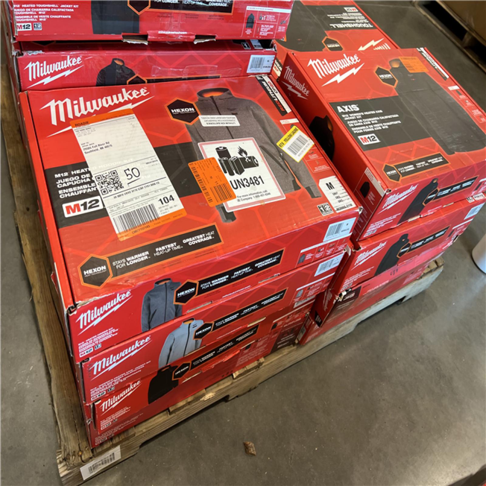 DALLAS LOCATION - AS-IS MILWAUKEE JACKET PALLET (25 COUNT)