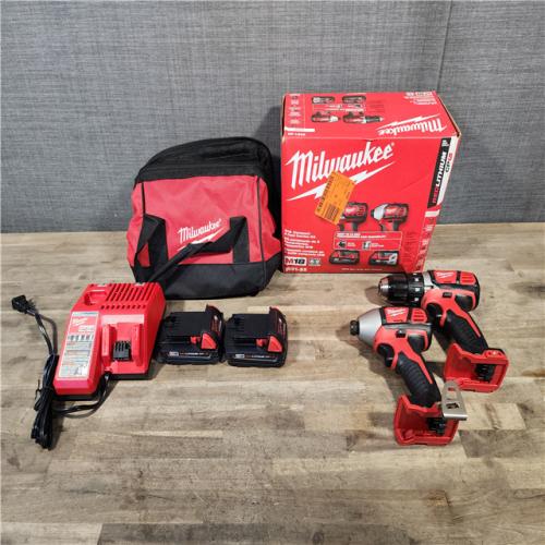HOUSTON LOCATION - AS-IS Milwaukee 18V Cordless Brushed 2-Tool Drill/Driver and Impact Driver Kit