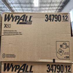 Phoenix Location NEW Wypall GeneralClean X60 Cloths Multi-Task Cleaning Wipes (34790), Strong and Absorbent Towels, White 126 Sheets Per Box Pallet (28-Boxes)