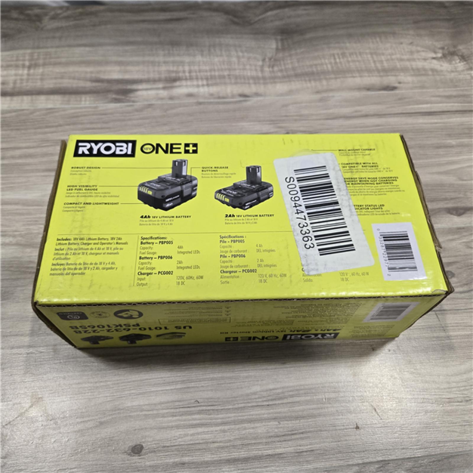 NEW! - Ryobi ONE+ 18V Li-Ion Starter Kit