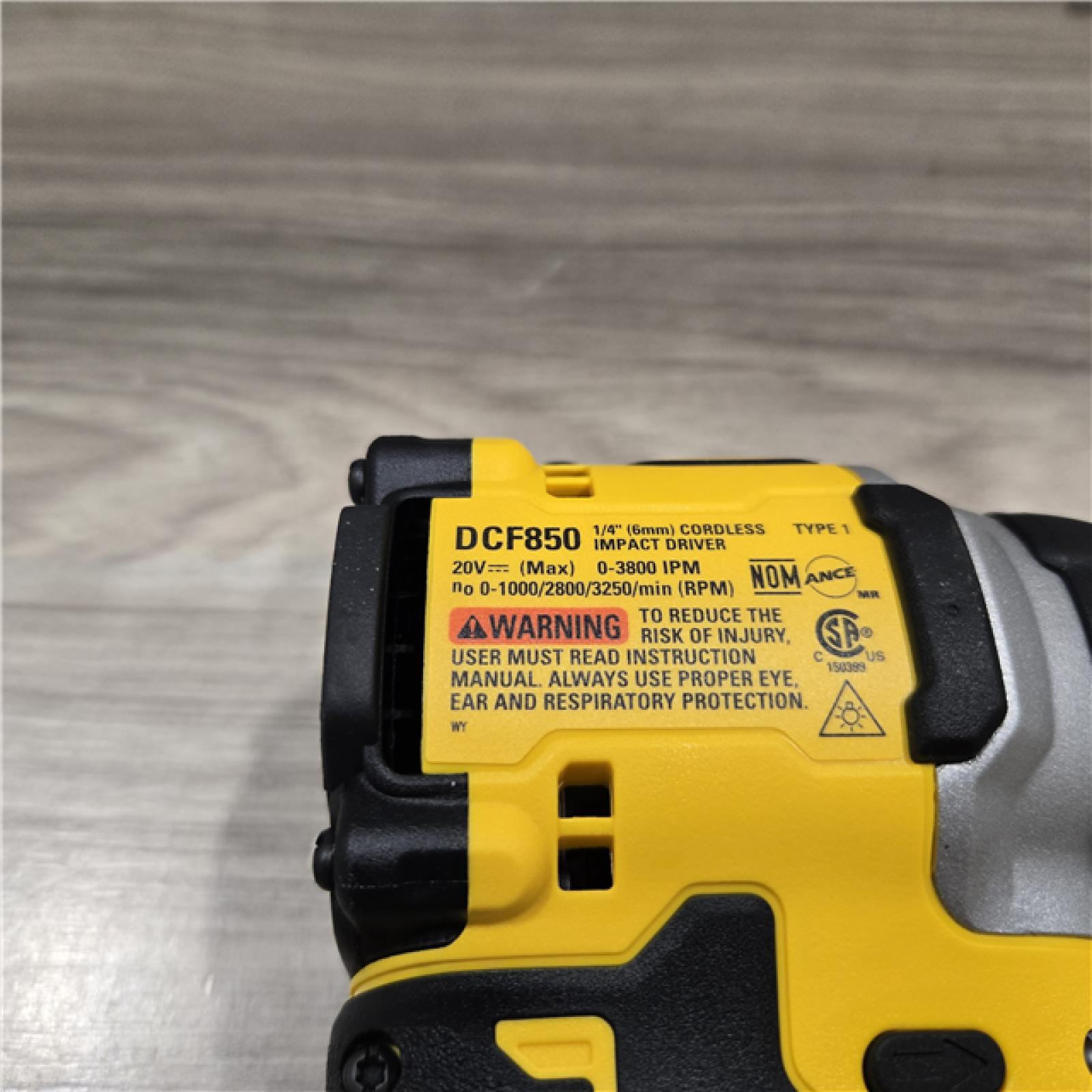 AS-IS DeWalt DCF850B 20V Cordless Compact 1/4 Impact Driver (Tool Only)