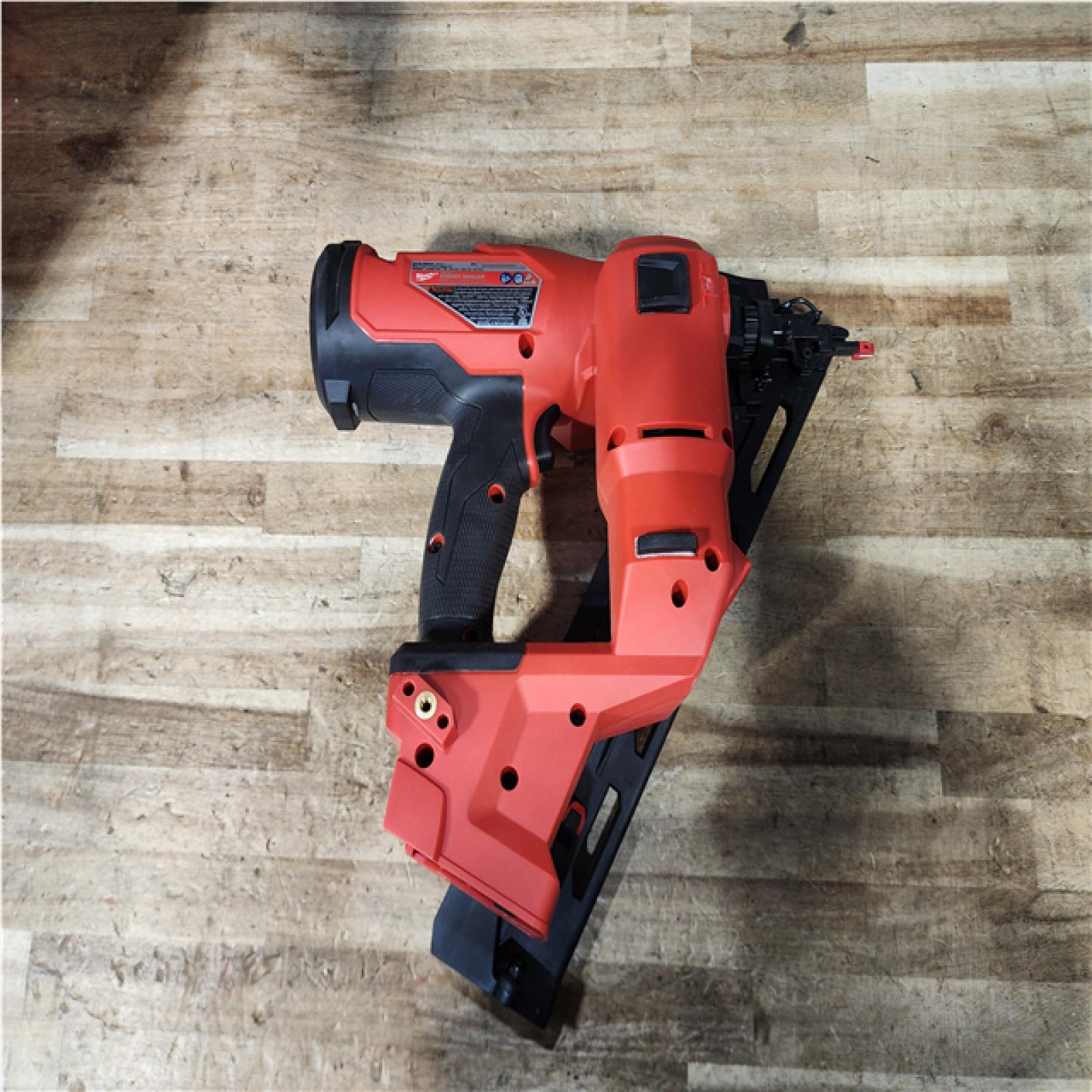 Houston Location AS-IS Milwaukee FUEL 18V Lithium-Ion Brushless Cordless Gen II 15-Gauge Angled Nailer (Tool-Only)