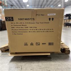 DALLAS LOCATION- AS-IS 52IN. W x 20IN. 6 DRAWER TOP TOOL CHEST