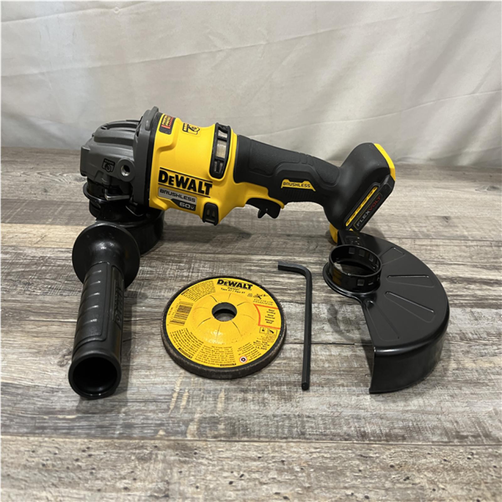 AS-IS DEWALT FLEXVOLT 60V MAX Cordless Brushless 4.5 in. to 6 in. Small Angle Grinder with Kickback Brake (Tool Only)