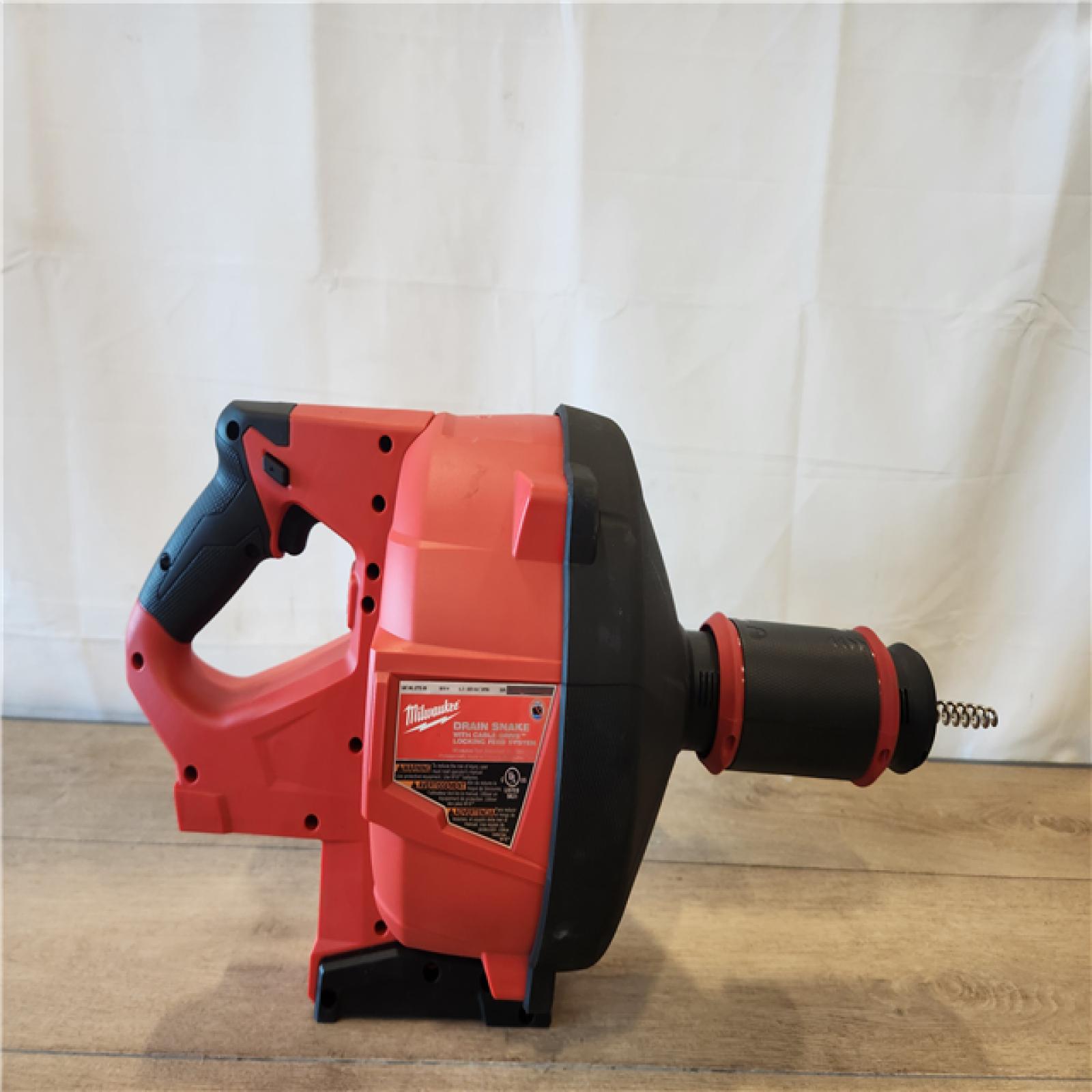 AS-IS- Milwaukee M18 FUEL Drain Snake with CABLE DRIVE Kit