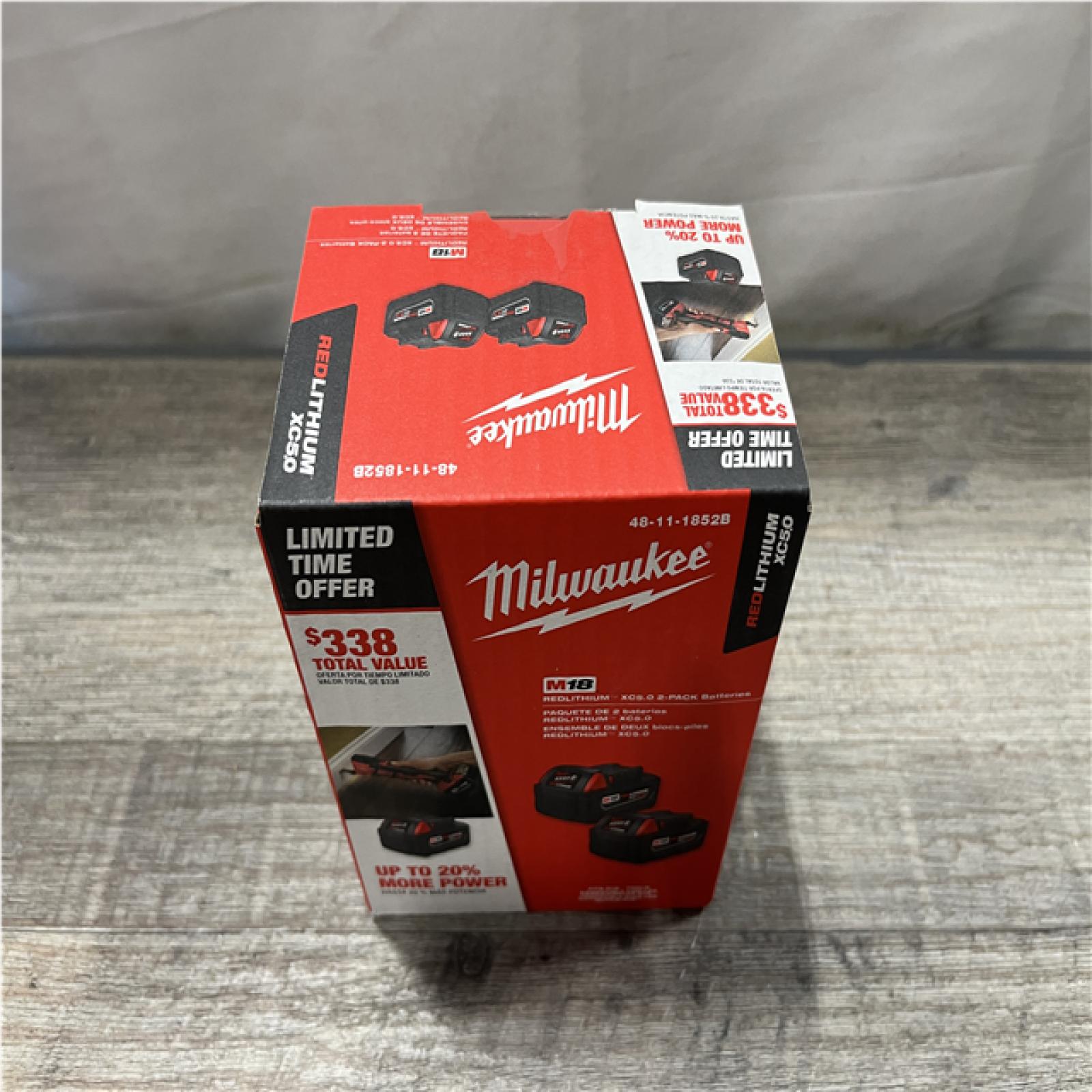 NEW - Milwaukee 18-Volt Lithium-Ion XC Extended Capacity 5.0 Ah Battery Pack (2-Pack)