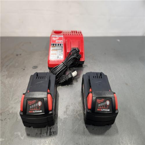 AS-IS- Milwaukee M18 18-Volt Lithium-Ion XC Starter Kit with Two 5.0Ah Batteries and Charger
