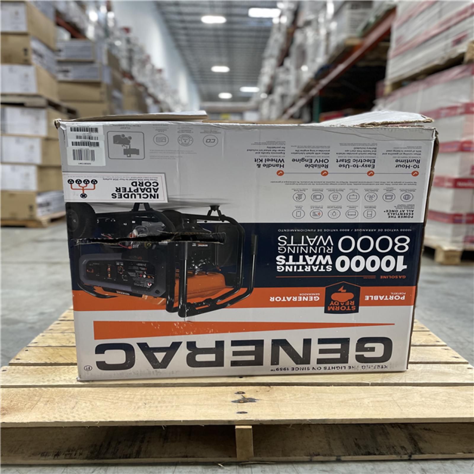 DALLAS LOCATION- GENERAC 10000 / 8000-Watt Electric Switch/Gasoline Portable Generator