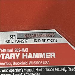 AS-IS Milwaukee FUEL 18V Lithium-Ion Brushless Cordless 1-9/16 in. SDS-Max Rotary Hammer (Tool-Only)