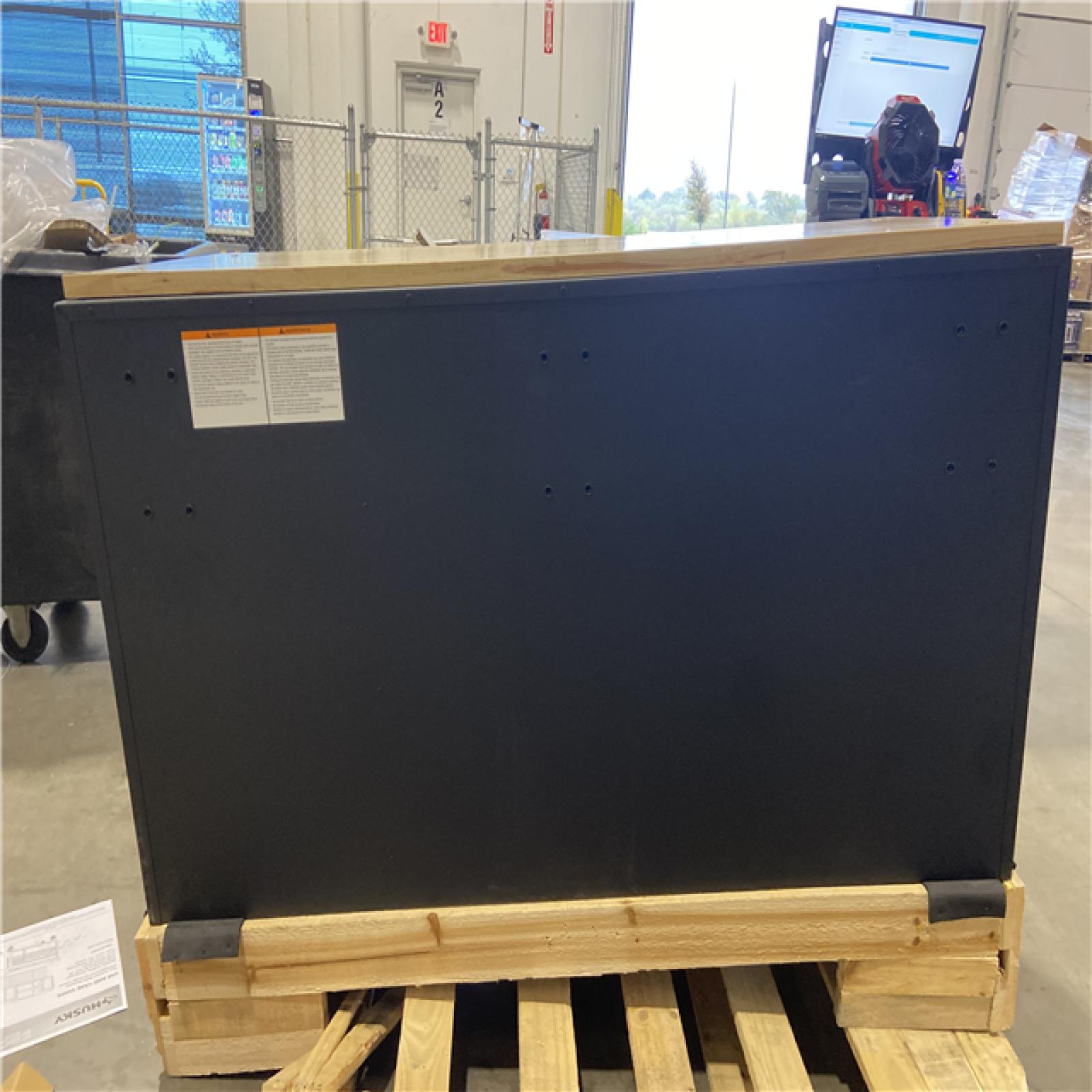 DALLAS LOCATION - Husky 56 in. W x 27.6 in. D 10-Drawer Matte Black Heavy-Duty Mobile Workbench