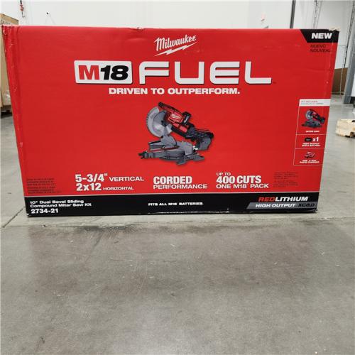 NEW! Milwaukee M18 FUEL 18V 10 in. Lithium-Ion Brushless Cordless Dual Bevel Sliding Compound Miter Saw Kit