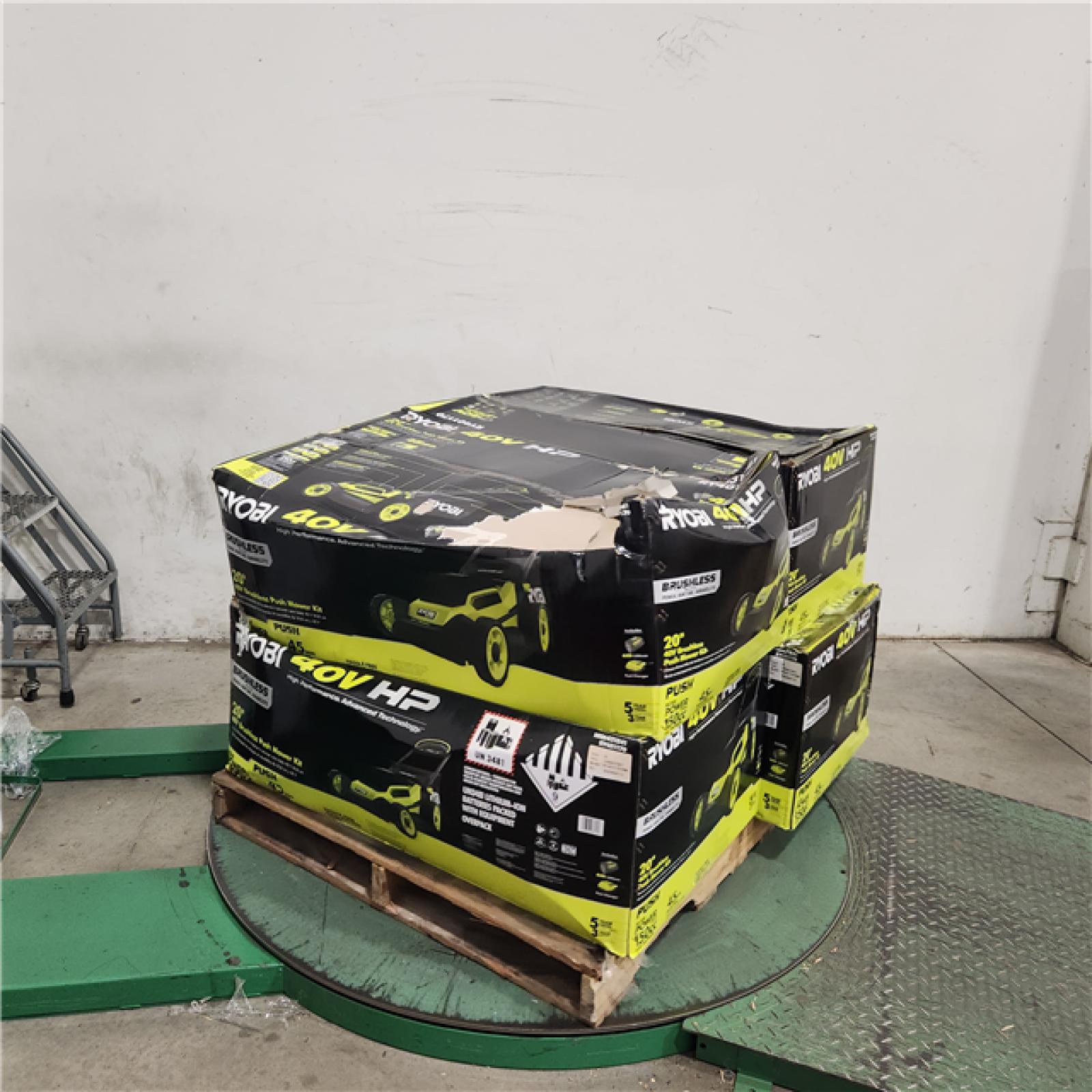 Dallas Location - As-Is RYOBI 40V  20 in. Cordless Battery Lawn Mower with 6.0 Ah Battery and Charge-Like New Condition- Lot Of 4)