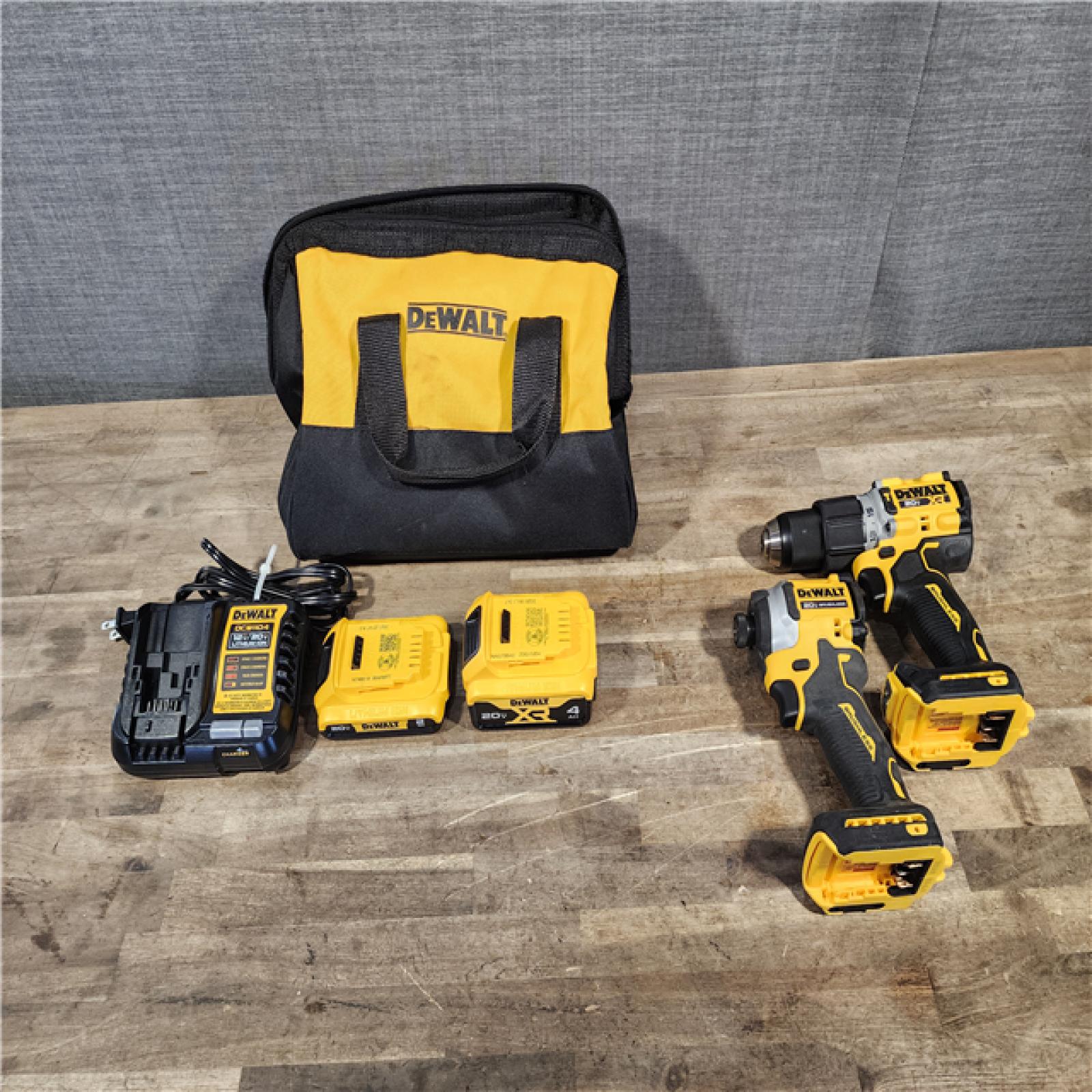 HOUSTON LOCATION - AS-IS DEWALT 2 TOOL COMBO KIT W/ (2) BATTERY & CHARGER