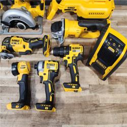 HOUSTON LOCATION - AS-IS DEWALT 20-Volt Max Lithium-Ion 9-Tool Cordless Combo Kit with Two 2.0 Ah Batteries  Charger and 2 Bags