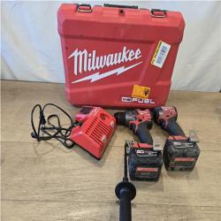 AS-IS Milwaukee FUEL 18V Lithium-Ion Brushless Cordless Hammer Drill and Impact Driver Combo Kit