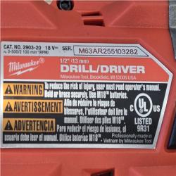 AS-IS Milwaukee FUEL 18V Lithium-Ion Brushless Cordless 1/2 in. Drill/Driver Kit