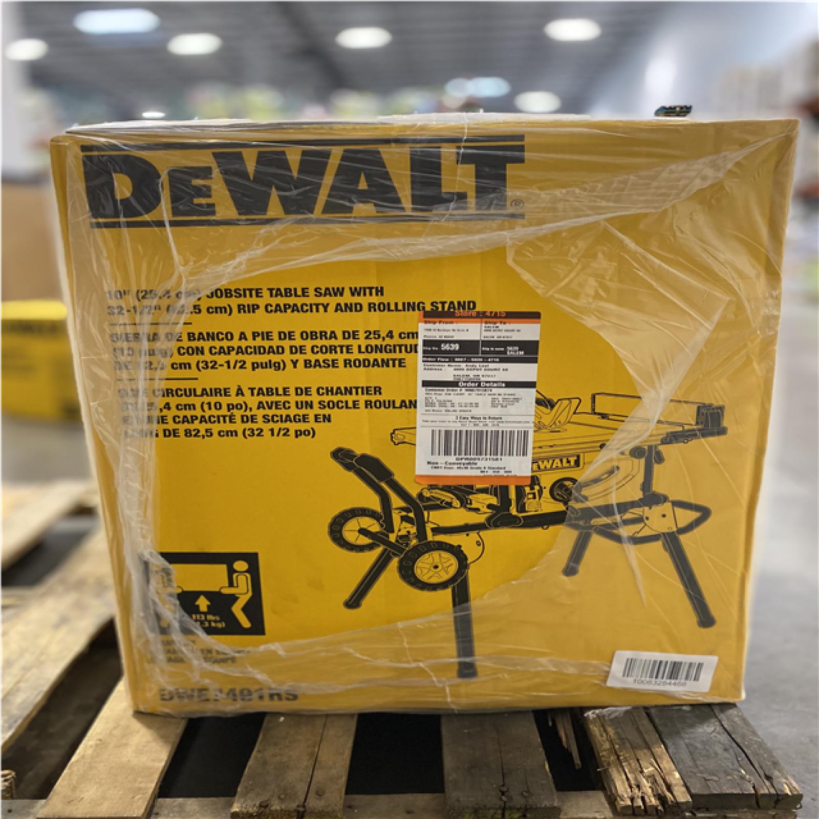 NEW- DEWALT 10 in. 15 Amp 120V Site-Pro Compact Jobsite Table Saw DWE7491RS New
