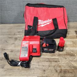 HOUSTON LOCATION - AS-IS Milwaukee M12/M18 12/18V Lithium-Ion Cordless 3/8 in. Ratchet and 1/2 in. High Torque Impact Wrench with Friction Ring Combo Kit